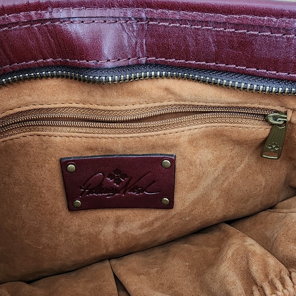 Patricia Nash Red Peruvian Tapestry Salvina Leather Shoulder purse chain bag. - Picture 5 of 5